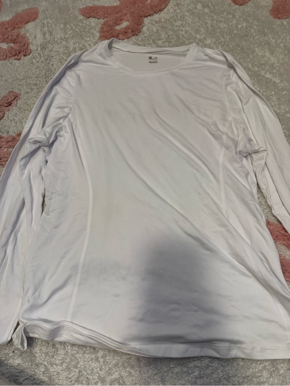 Reebok White Long Sleeve Athletic Tee